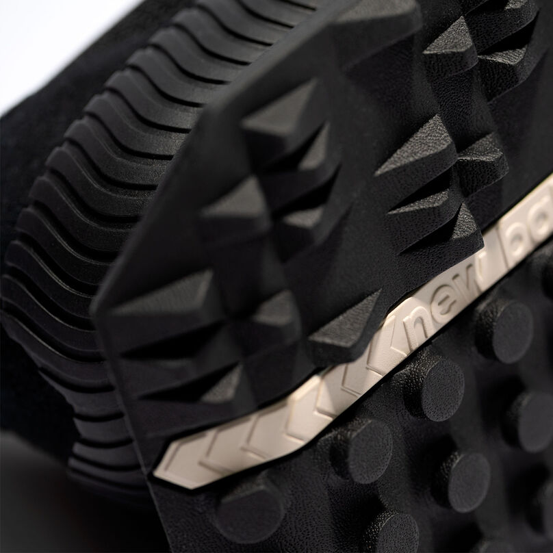 Close up detail of XC-72 heel showing patterns and materials